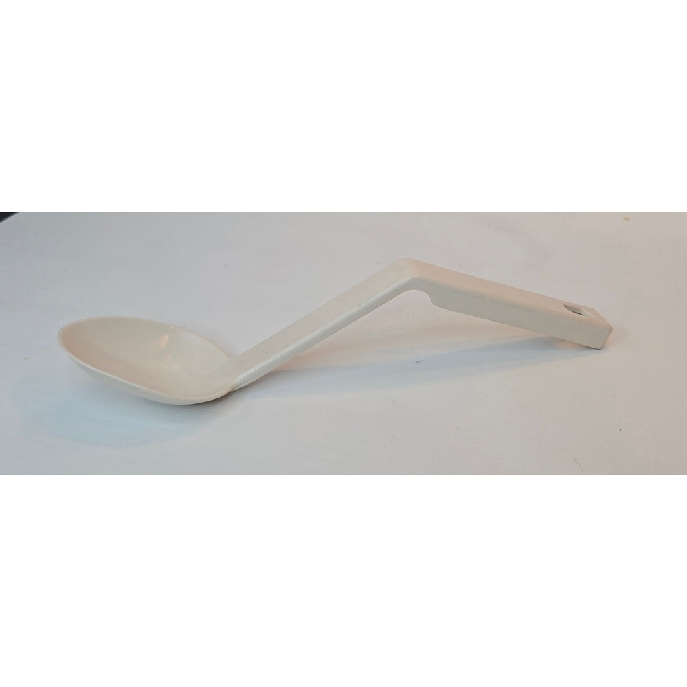 RARE Vintage EKCO USA Nylon Cream Top Milk Separator Spoon Ladle Ivory 9.5"